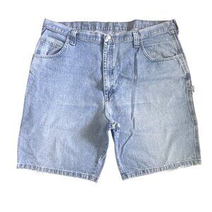 Wrangler Vintage Carpenter Shorts Mens 42 Denim Jhorts Workwear Utility Y2K